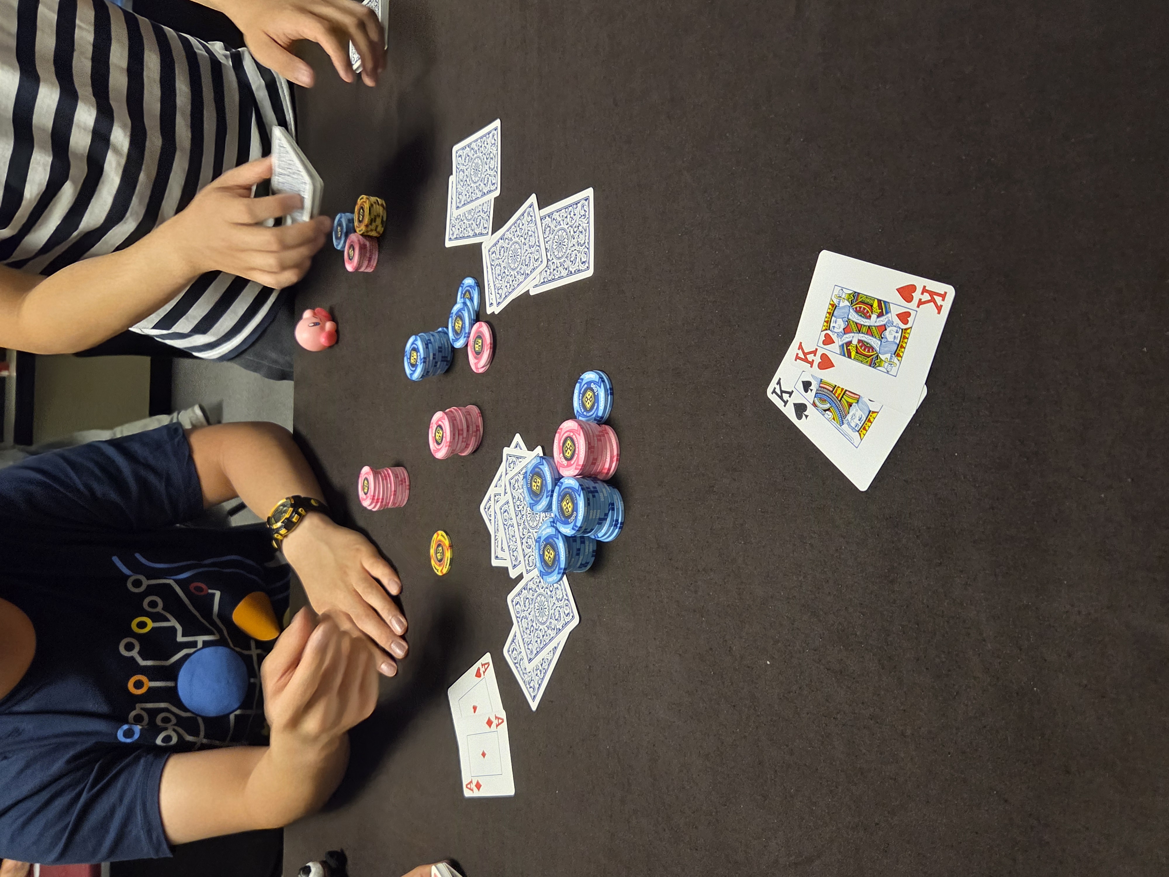 KK vs AA — variance at the table